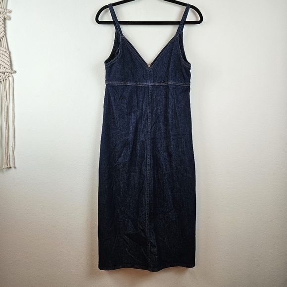 7 for all Mankind exposed Zipper denim Bodycon Dress Size Medium - Picture 2 of 8